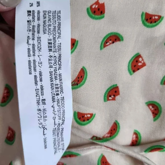 Zara Cream Watermelon-Print Halter Tank Top - Picture 8 of 8